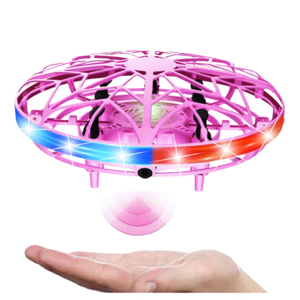 Ranka valdomas ufo dronas – rožinis
