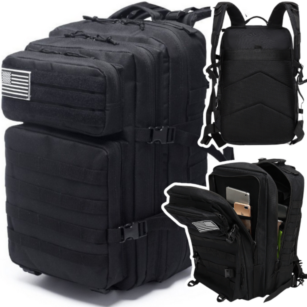 Karinė kuprinė 40-60l juoda