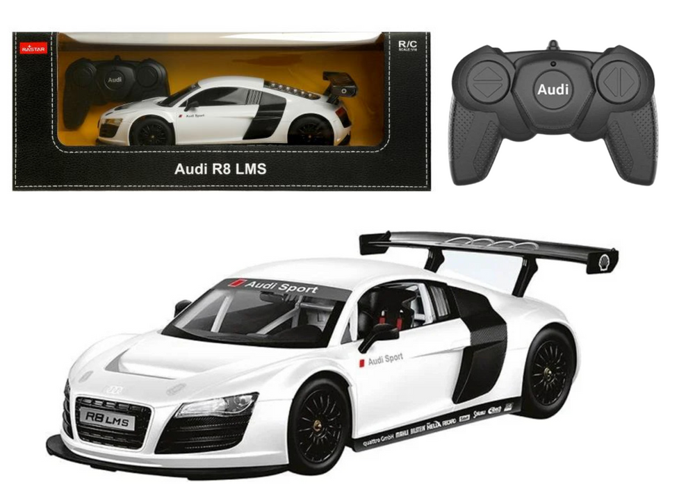 Nuotolinio Valdymo Audi R8 Sportinis Automobilis 1:18, Baltas
