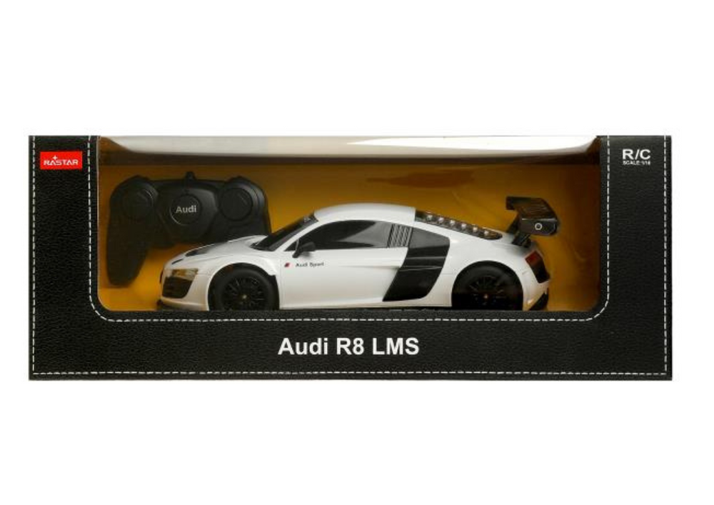 Nuotolinio valdymo audi r8 sportinis automobilis 1:18, baltas