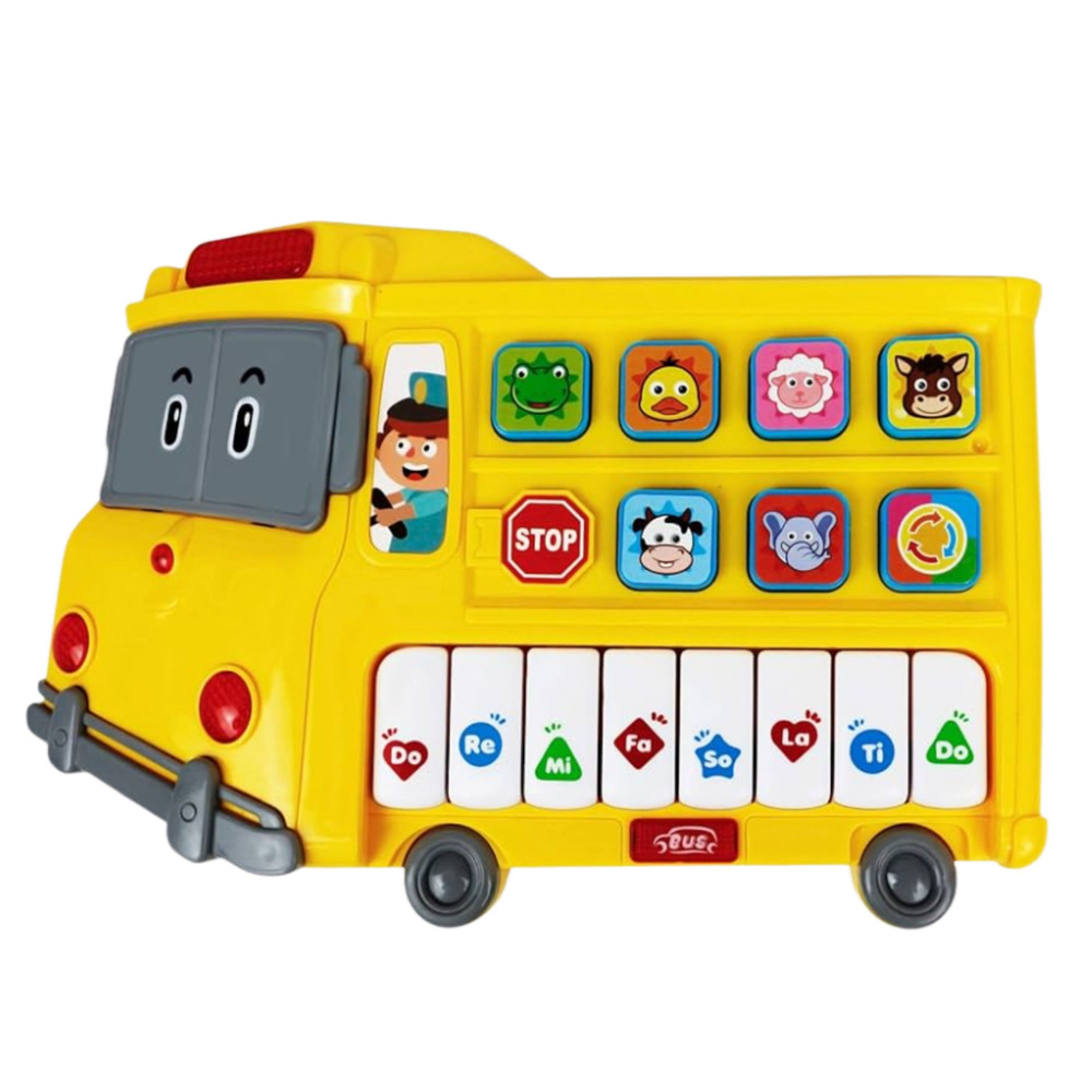 Muzikinis žaislas vaikams pianinas autobusas 23x18x6 cm 1