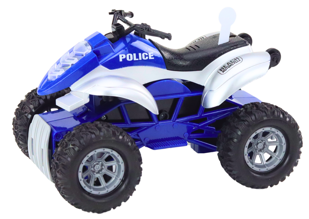 Policijas kvadricikls ar piekabi un motorlaivu 2