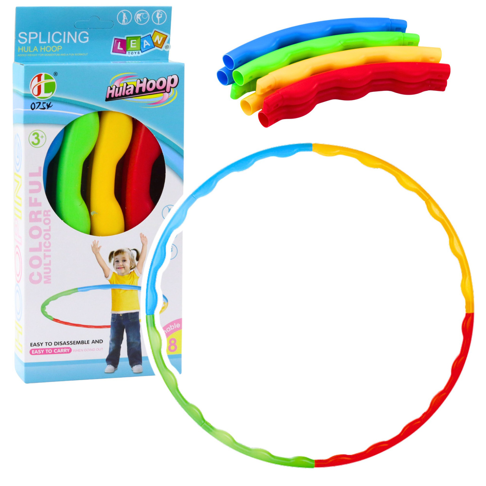 Spalvingas hula-lankas su masažiniais iškilimais, 60 cm