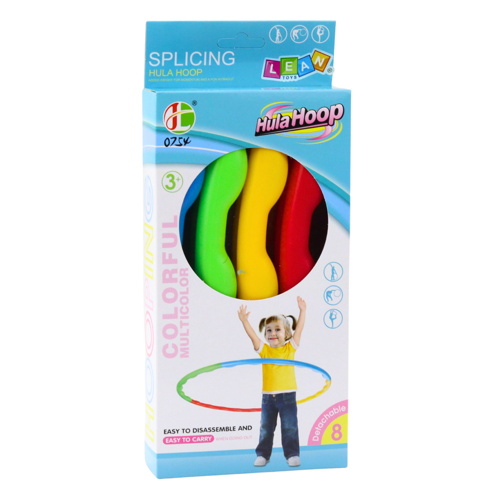 Spalvingas hula-lankas su masažiniais iškilimais, 60 cm 3