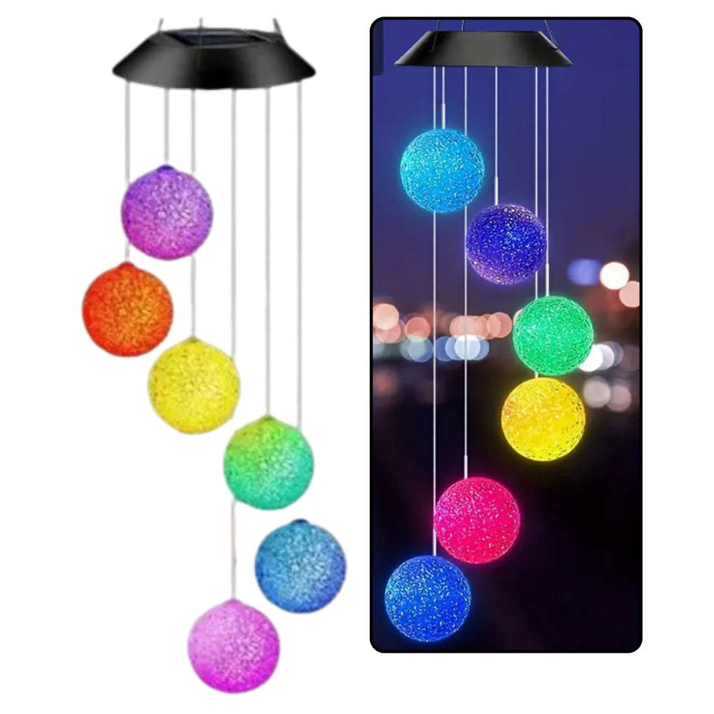 Saulės energija maitinamos led sferos, 70 cm