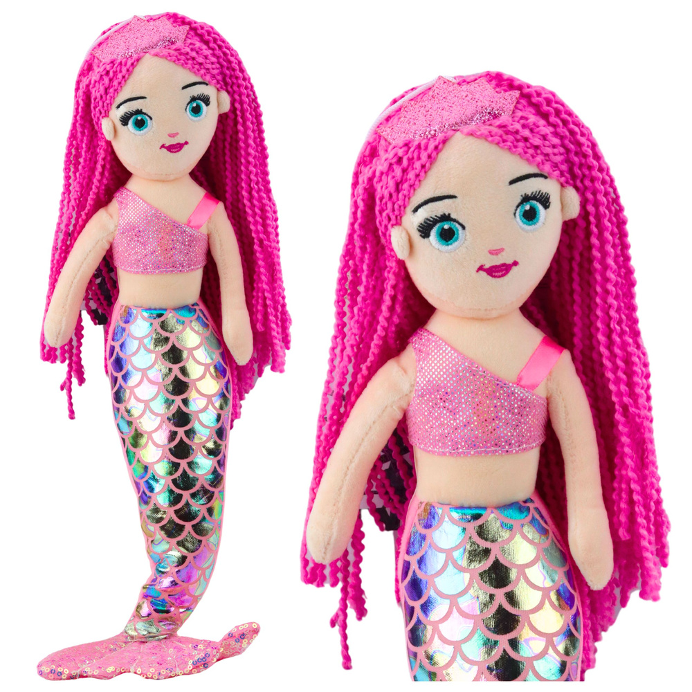 Minkšta undinėlė su holografine uodega 48 cm