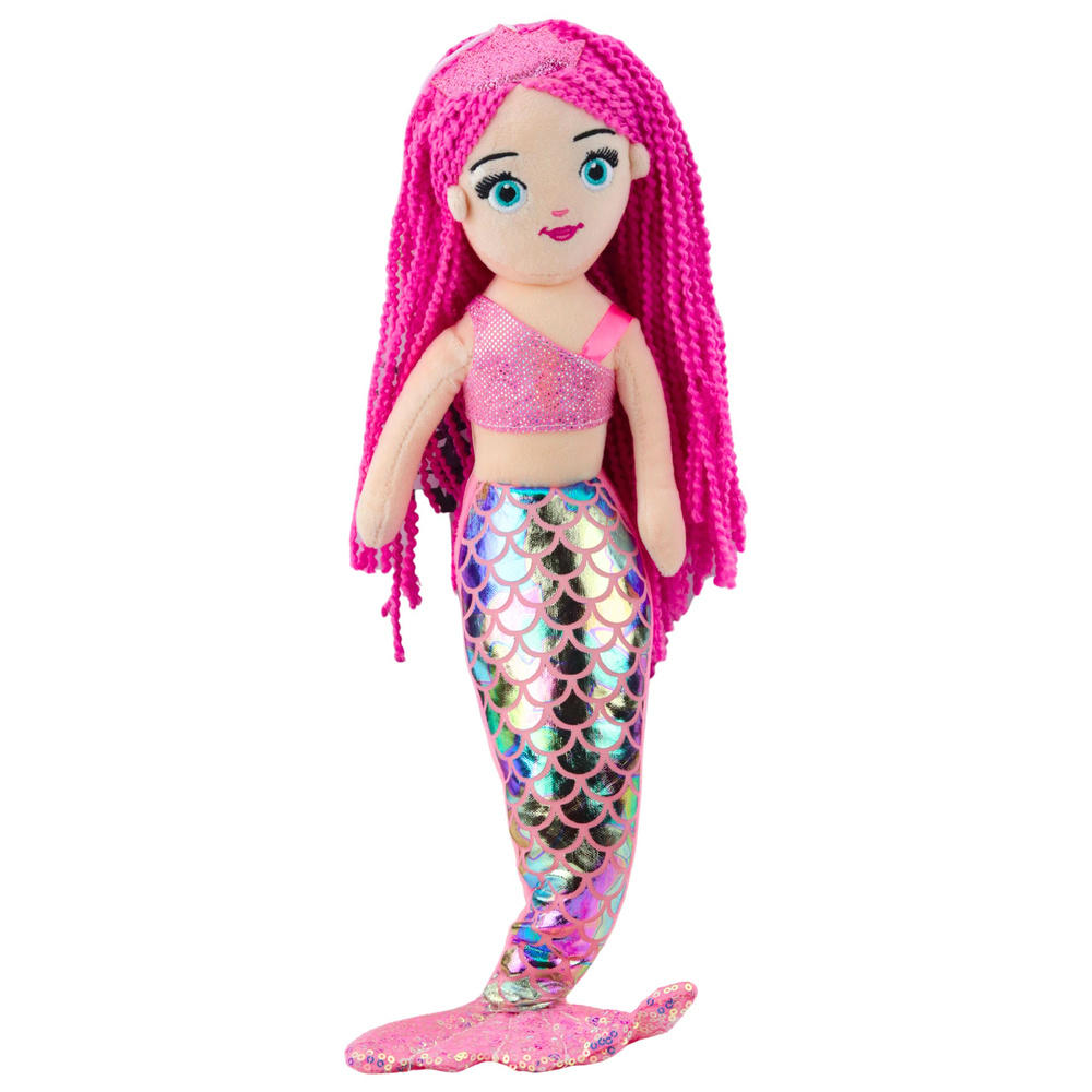Minkšta undinėlė su holografine uodega 48 cm