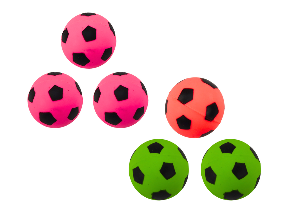 6 Vienetų Guminiai Futbolo Kamuoliukai