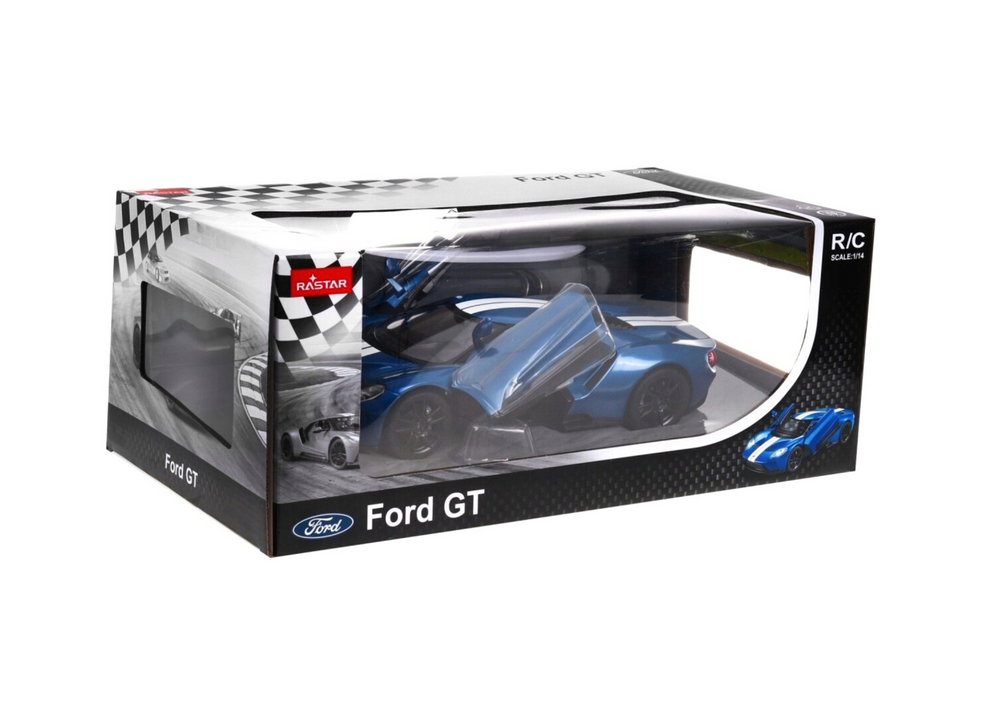 Nuotoliniu būdu valdomas ford gt modelis 1:14 su atidaromomis durimis, mėlynas