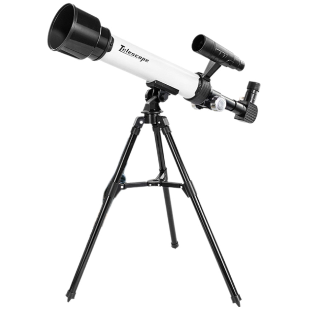 Vaikiškas astronominis teleskopas su telefono laikikliu
