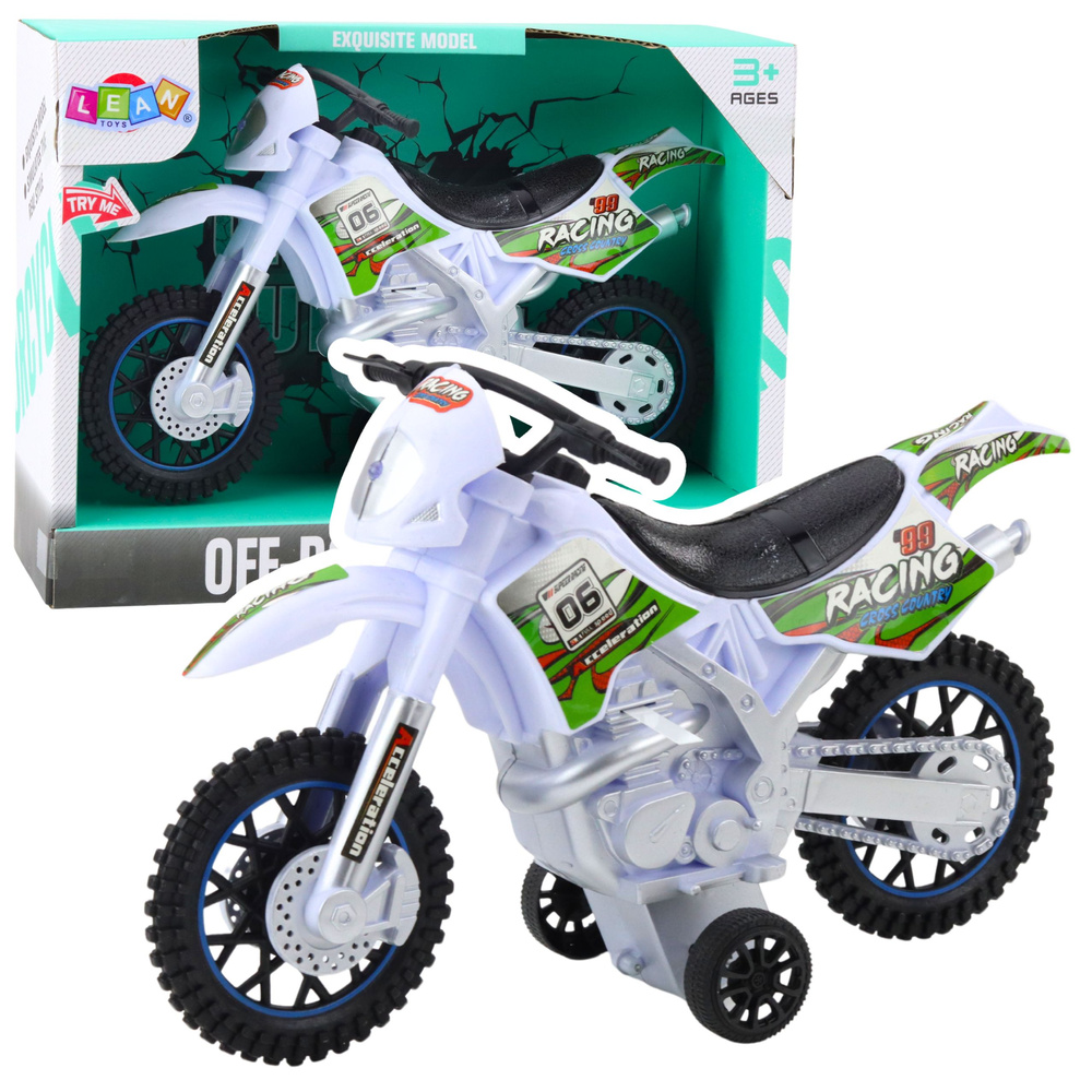 Vaikiškas krosinis motociklas su šviesos ir garso efektais
