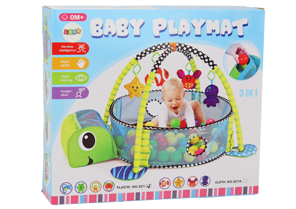Kilimėlis kūdikiams lean toys 3in1 vėžlys