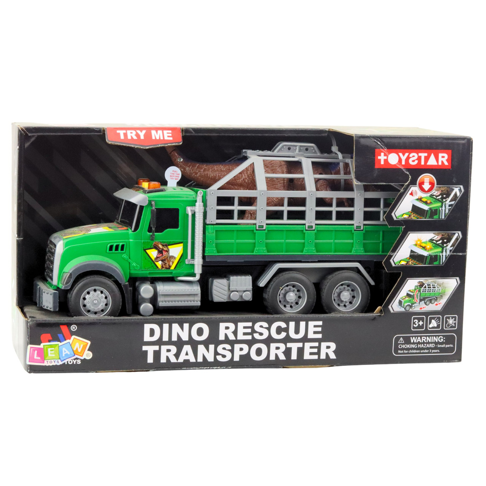 Dinozaurų transportavimo sunkvežimis su šviesos ir garso efektais 3
