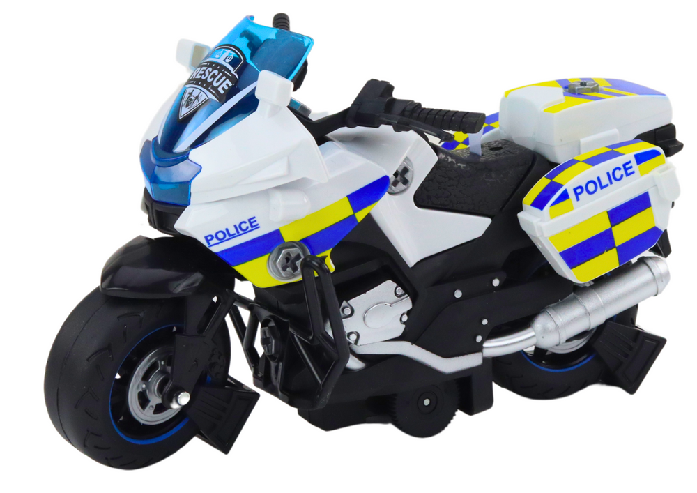 Policijos motociklas su šviesomis ir garsais vaikams