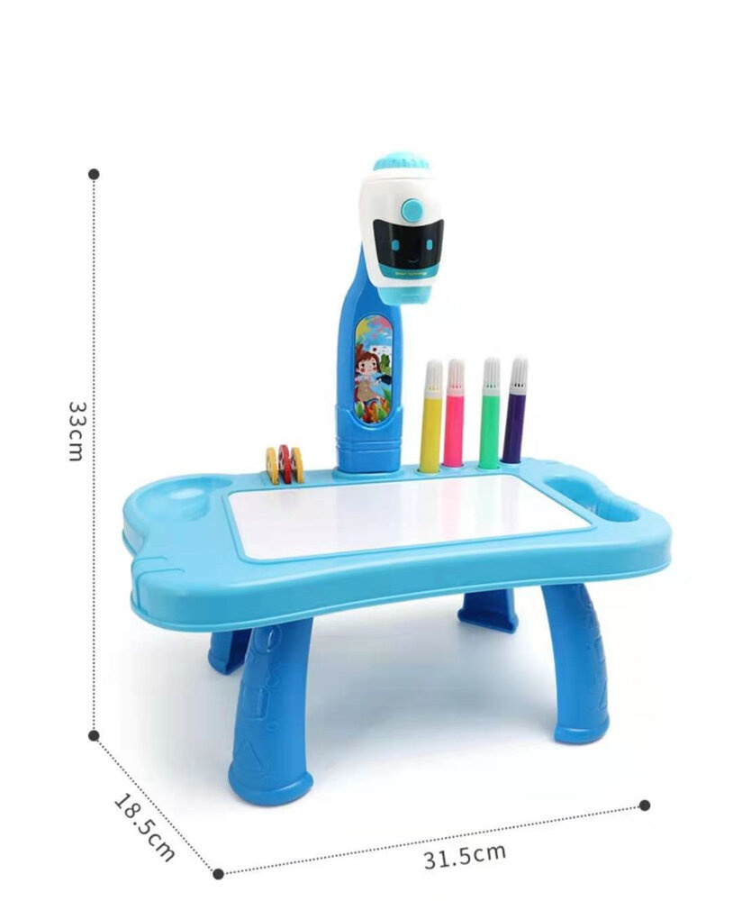 Mėlynas 2-in-1 mini projektorius vaikams