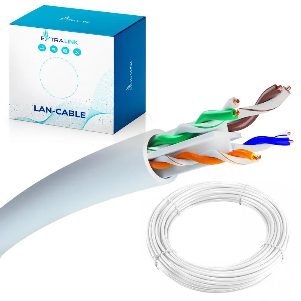 Tinklo laidas tinklo laidas extralink cat6, 50 m