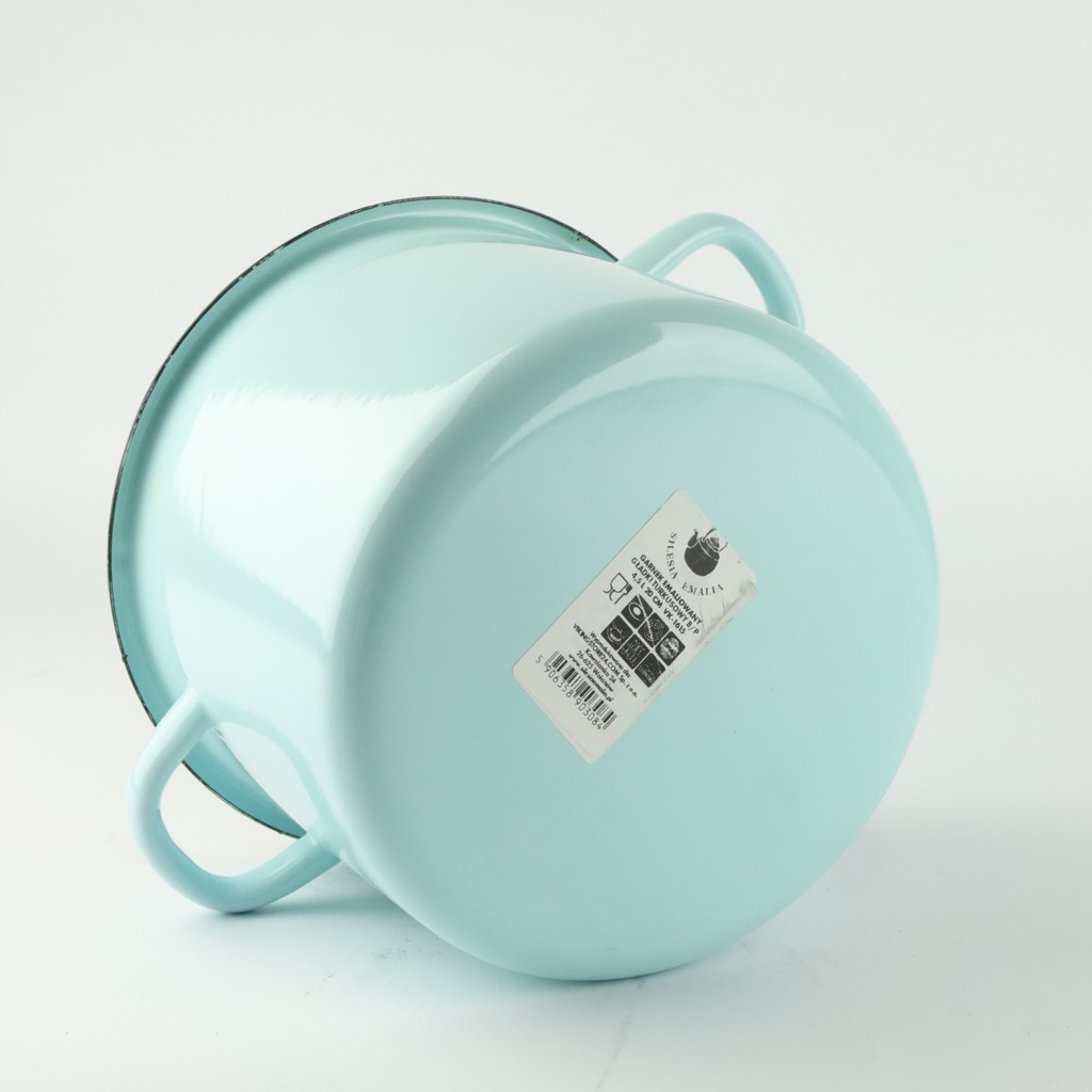 4,5 l  emaliuotas turkio spalvos puodas