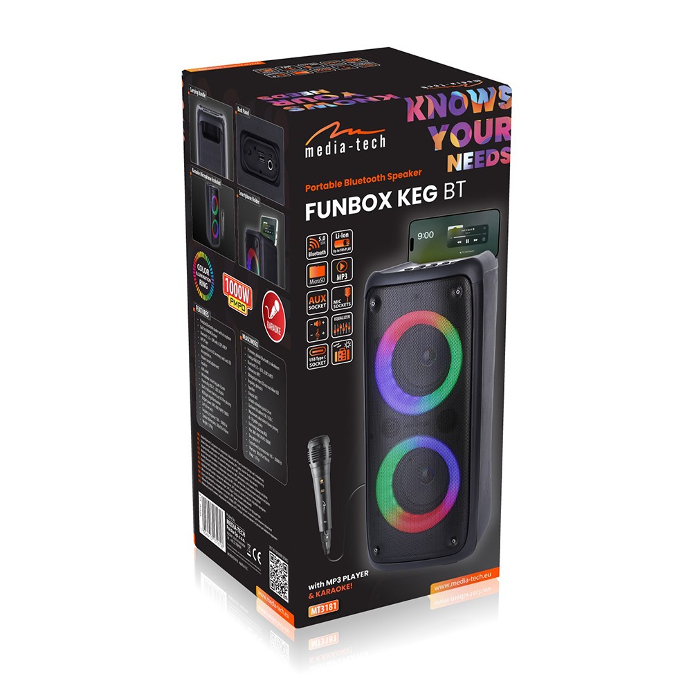 Nešiojamas garsiakalbis media-tech funbox bt mt3181