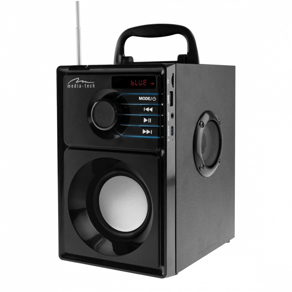 Nešiojamas garsiakalbis media-tech boombox silver mt3179