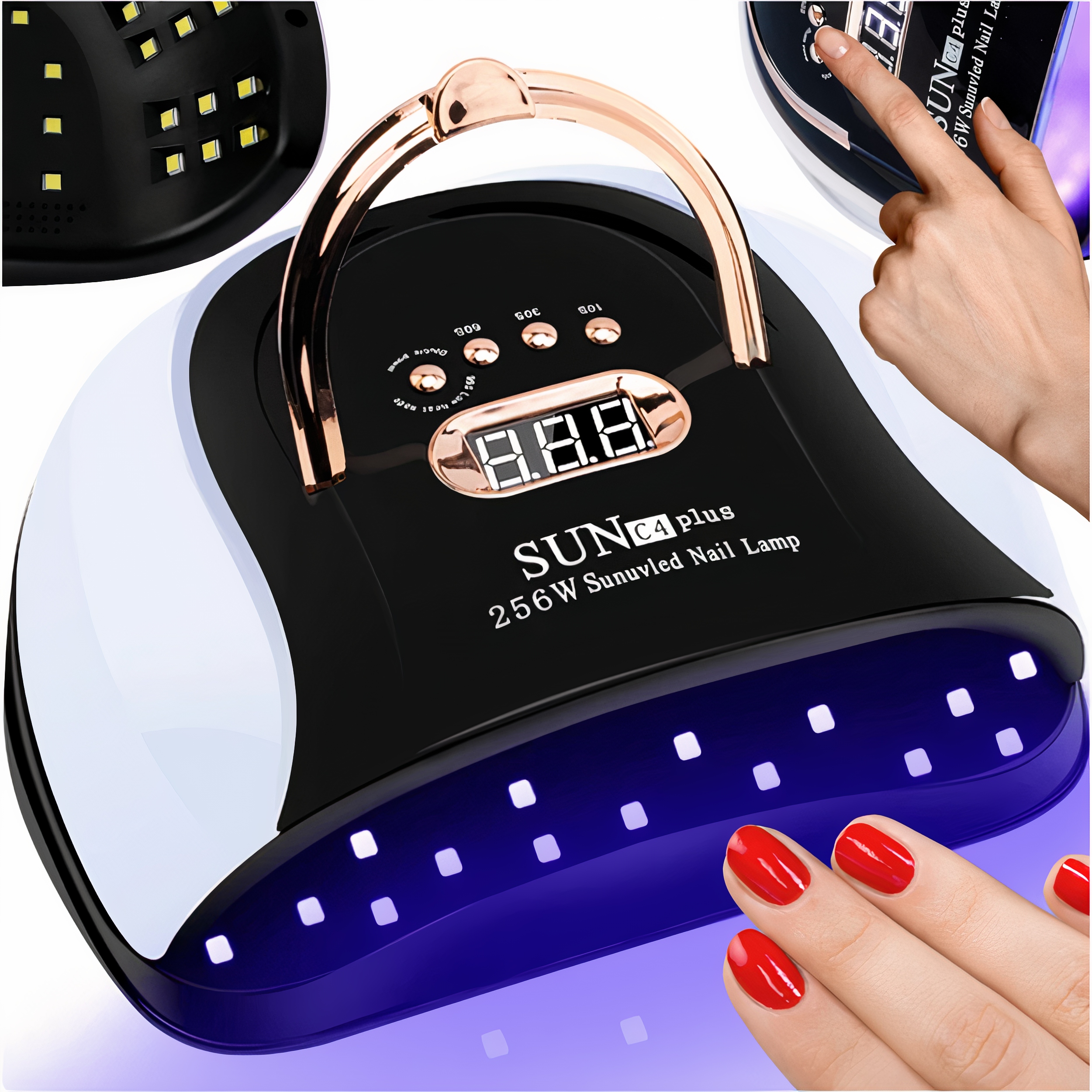 Uv vadovaujama nagų lempa 256w hibridams geliams stiprūs hibridai saulė c4 max lcd