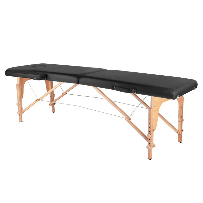 Sulankstomas masažo stalas Wood Comfort, juodas