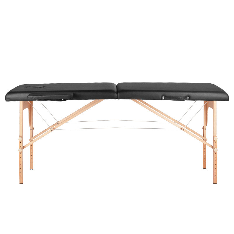 Sulankstomas masažo stalas Wood Comfort, juodas