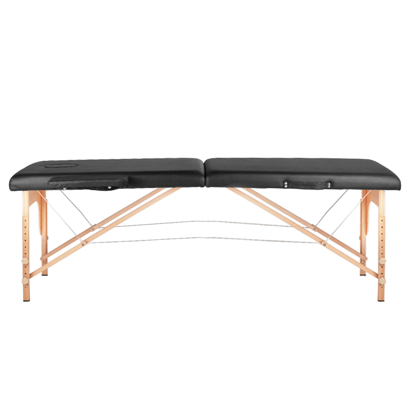 Sulankstomas masažo stalas Wood Comfort, juodas