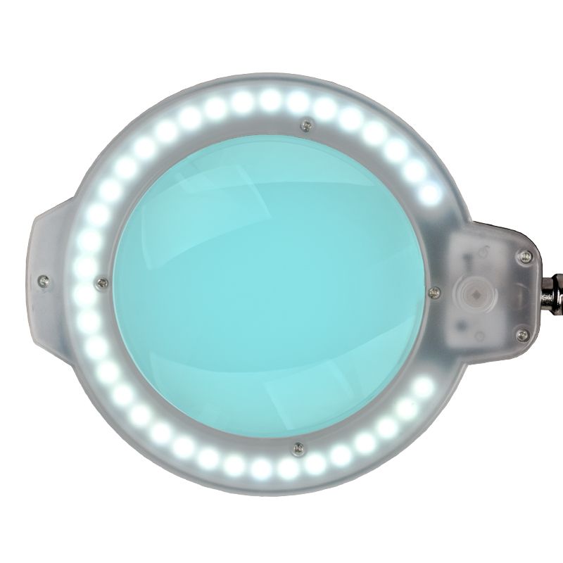Kosmetologinė LED lempa su lupa 5D 8W (juodos spalvos, tvirtinama prie stalo)