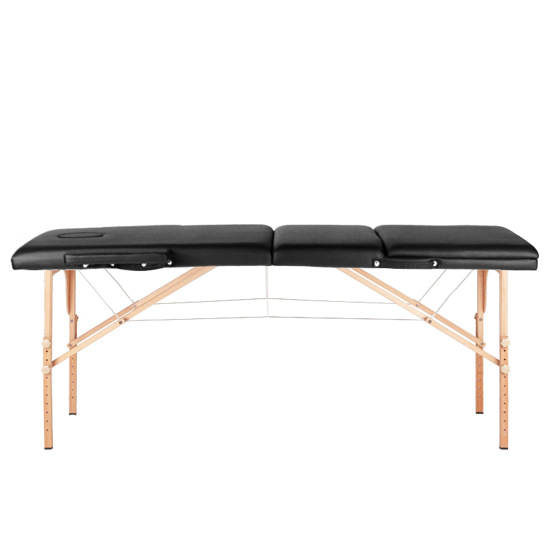 Sulankstomas masažo stalas Wood Comfort 3, juodas