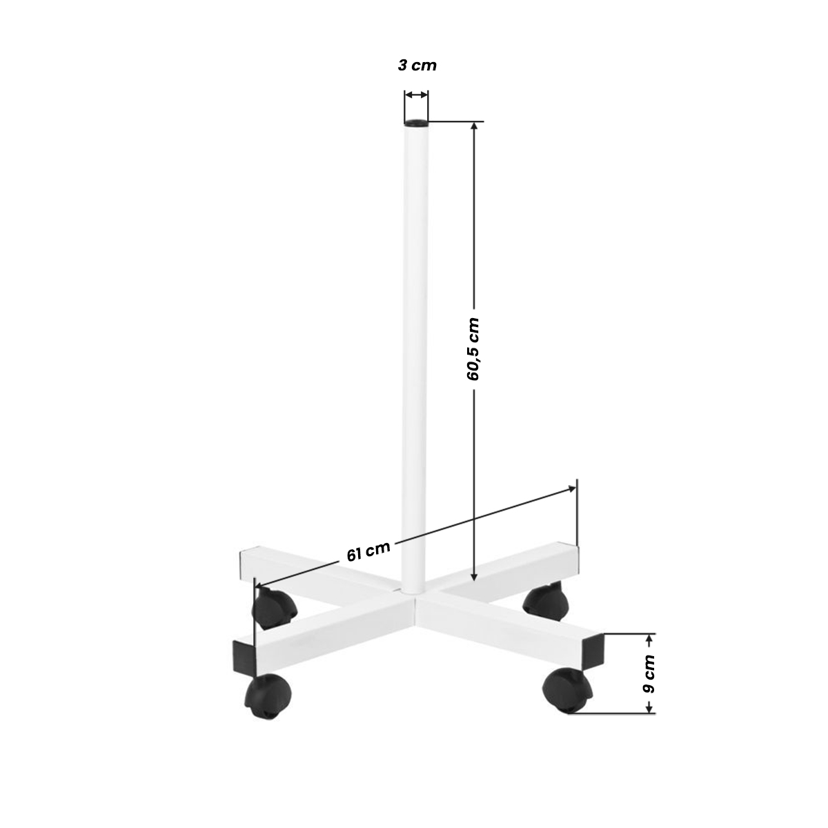 Kosmetologinė lempa LED su lupa 5D 12W (pastatoma ant grindų)