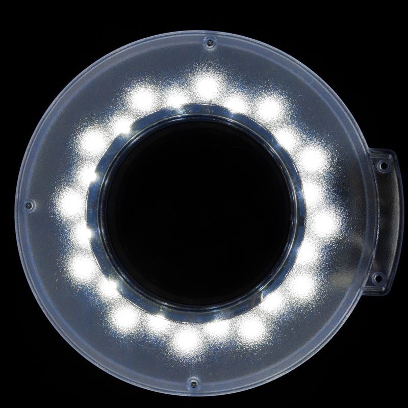 Kosmetologinė lempa LED su lupa 5D 12W (pastatoma ant grindų)