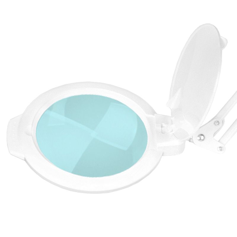 Kosmetologinė LED lempa su lupa 5D 8W (baltos spalvos, tvirtinama prie stalo)