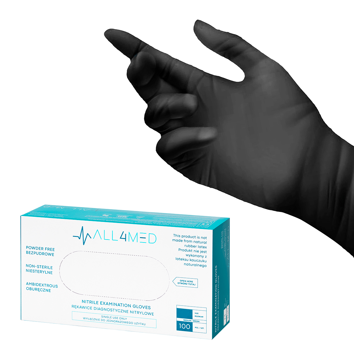 ALL4MED nitrilinės pirštinės  XL