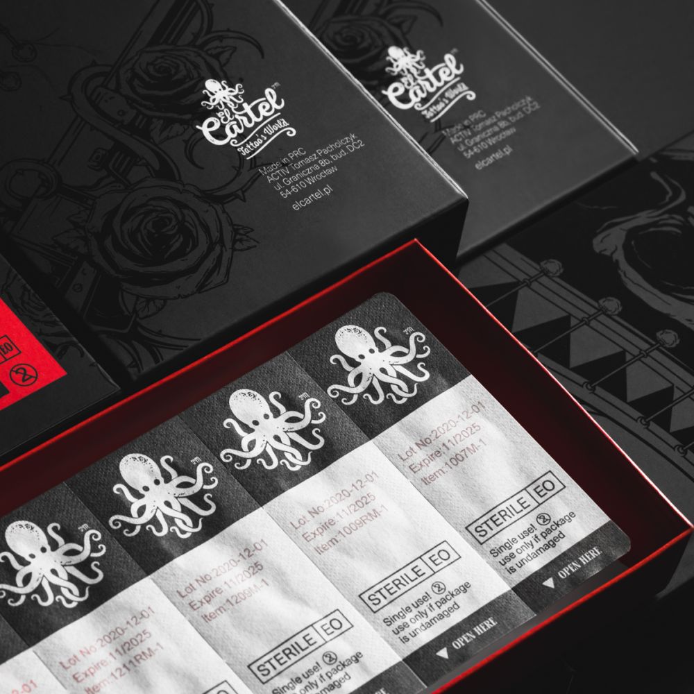 10-ties dalių tatuiruočių kasečių komplektas El Cartel V2-0.35 5RL, juodas