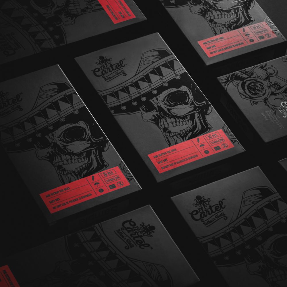 10-ties dalių tatuiruočių kasečių komplektas El Cartel V2-0.35 5RL, juodas