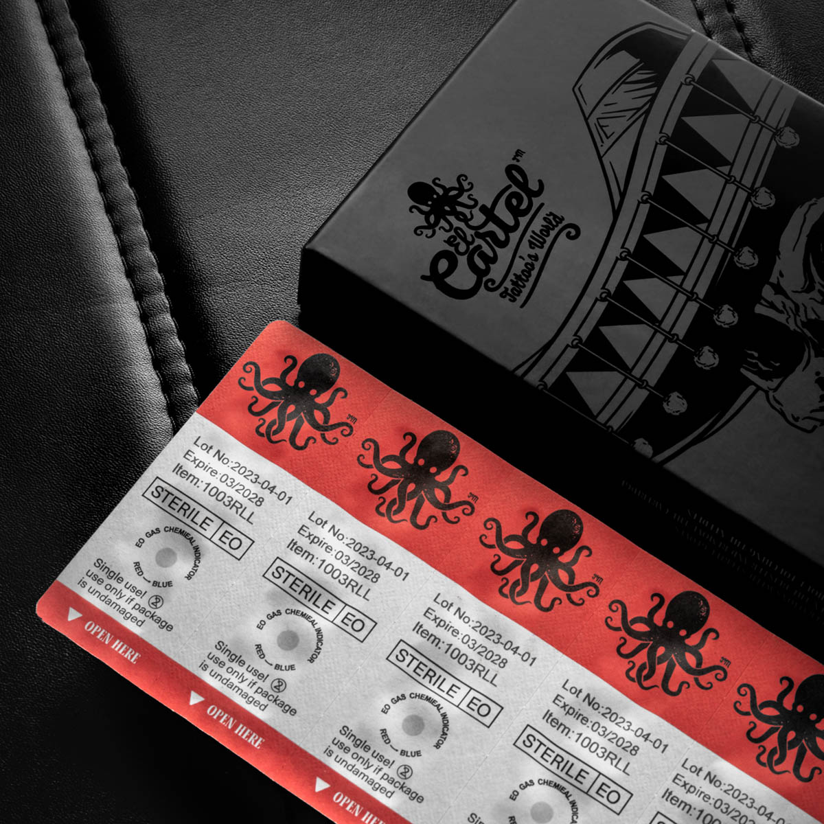 10-ties dalių tatuiruočių kasečių komplektas El Cartel 18 RL Liner, juodas