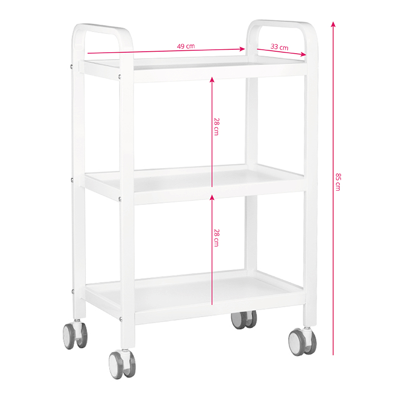 Kosmetologinis vežimėlis Beauty White HS09
