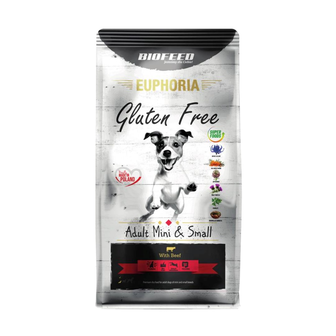 Biofeed Euphoria Gluten Free Adult Mini&Small Su Jautiena, 12Kg