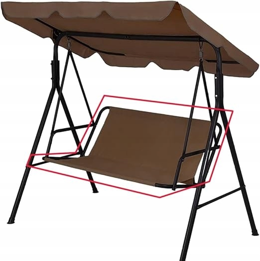 Sodo Sūpynių Dangtis 2 Ir 3 Vietų Sūpynėms Ruda 158X52X52 Cm