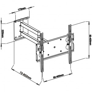 Tv laikiklis art ar-20b 32-55”