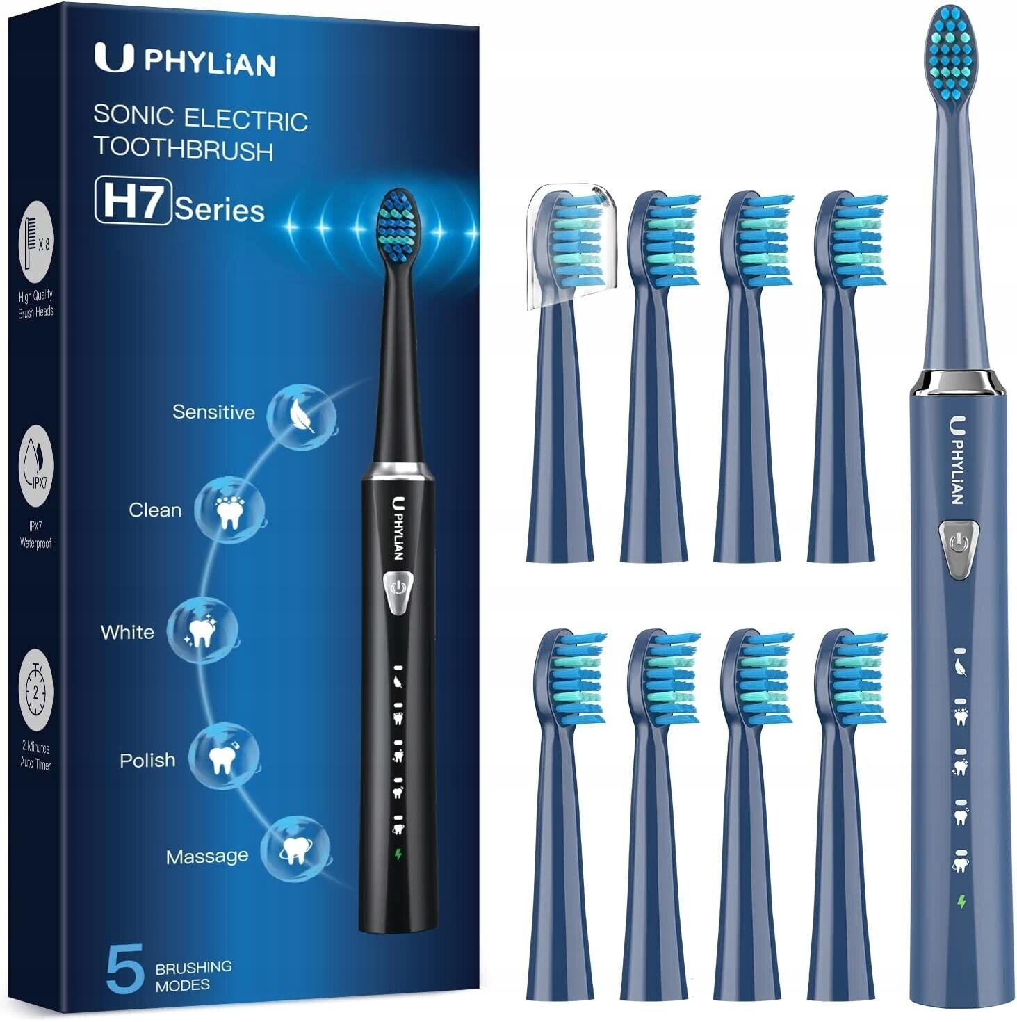"Phylian SonicBLUE" elektrinis dantų šepetėlis