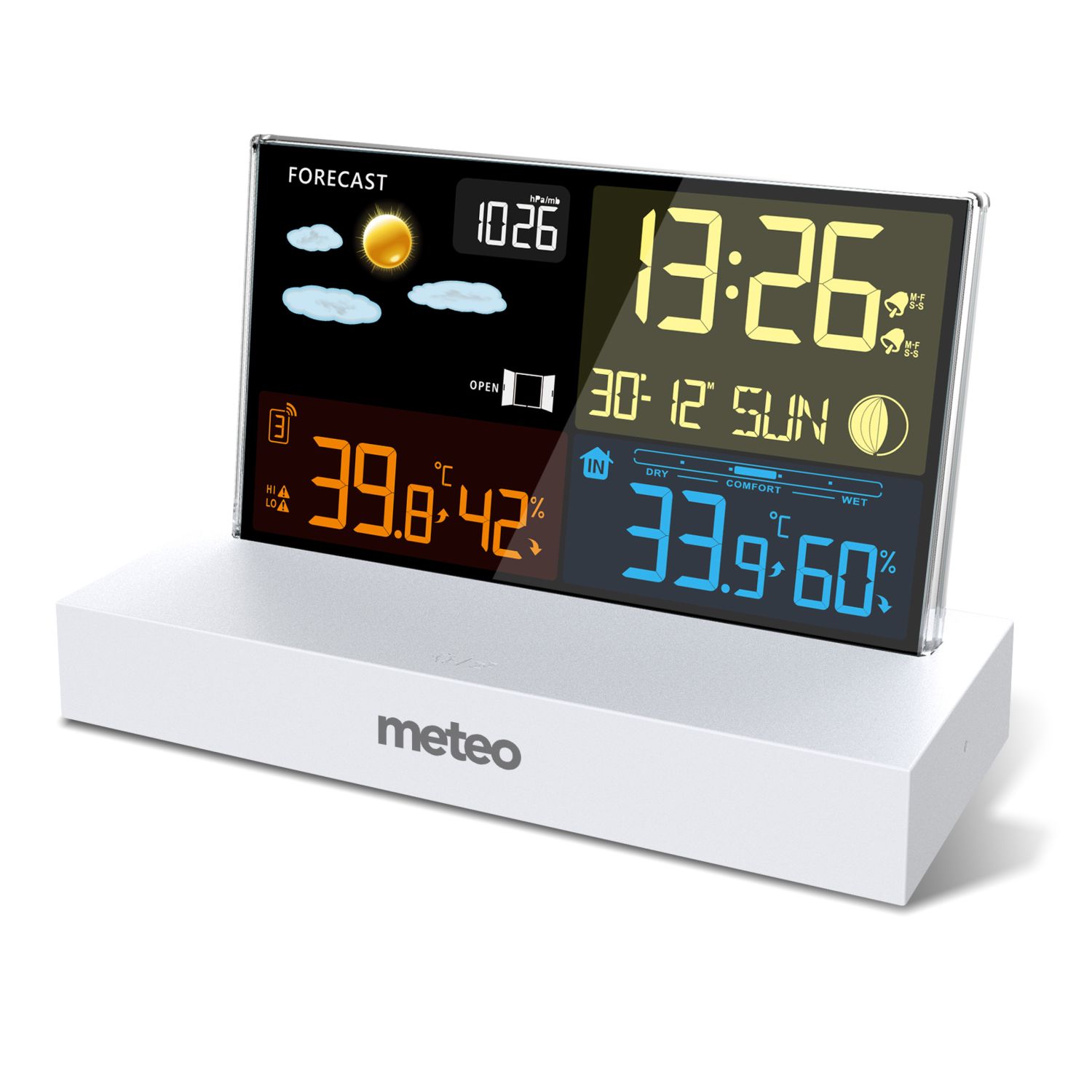 METEO SP110B meteorologijos stotis su DCF, balta