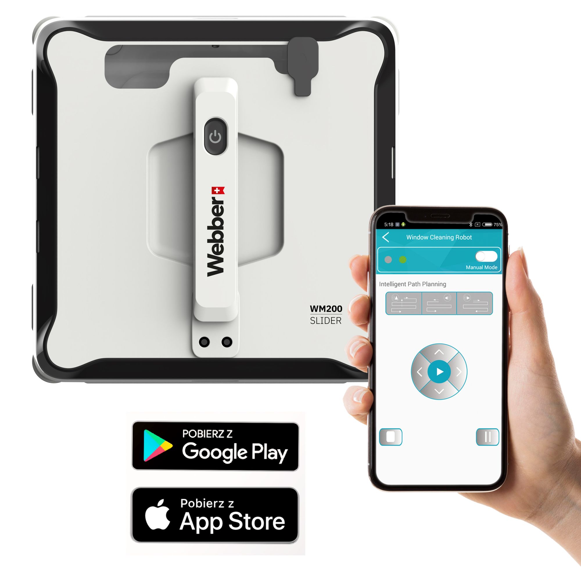 Automatinis langų valymo robotas WEBBER WM 200