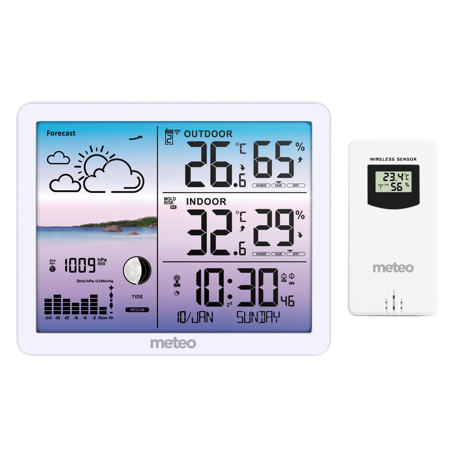 METEO SP107 meteorologijos stotis balta