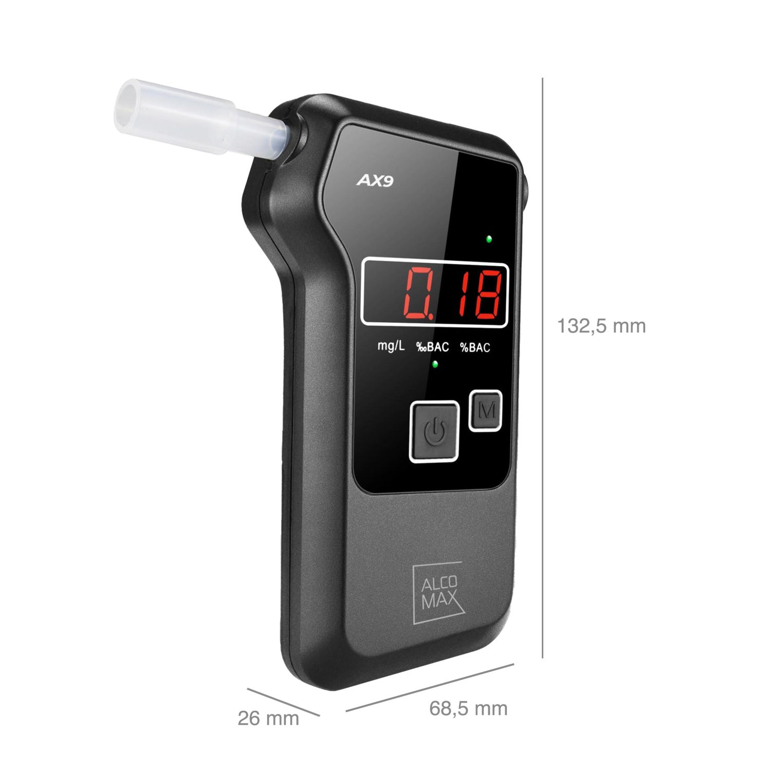 Elektrocheminis alkotesteris meteo ax9