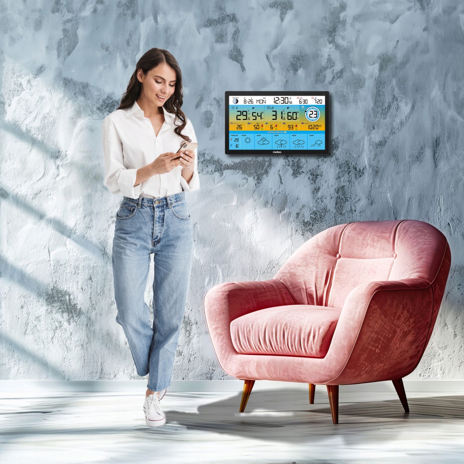 Daugiafunkcinė orų stotelė METEO SP500 su Wi-Fi ir oro kokybės matavimu