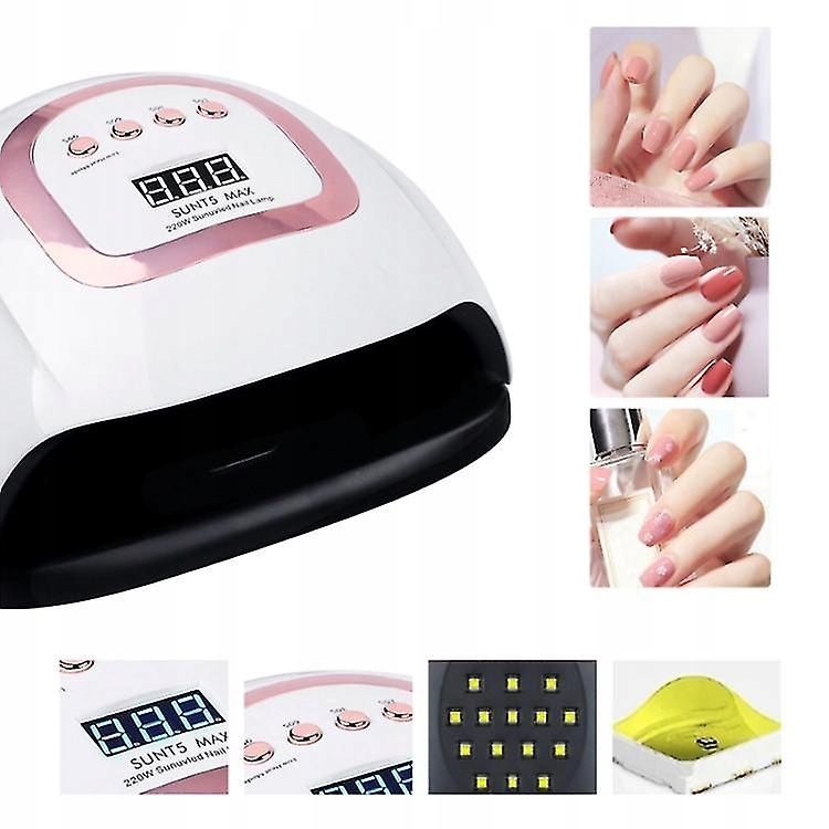 Uv vadovaujama nagų lempa 220 w hibridams, geliams, stipriems hibridams, t5 max lcd