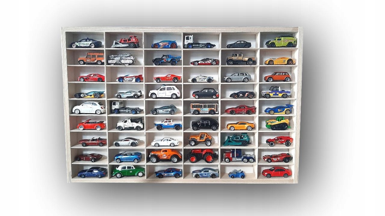 Medinis organizatorius hot wheels modelių automobiliams lentynėlė dovanoms54