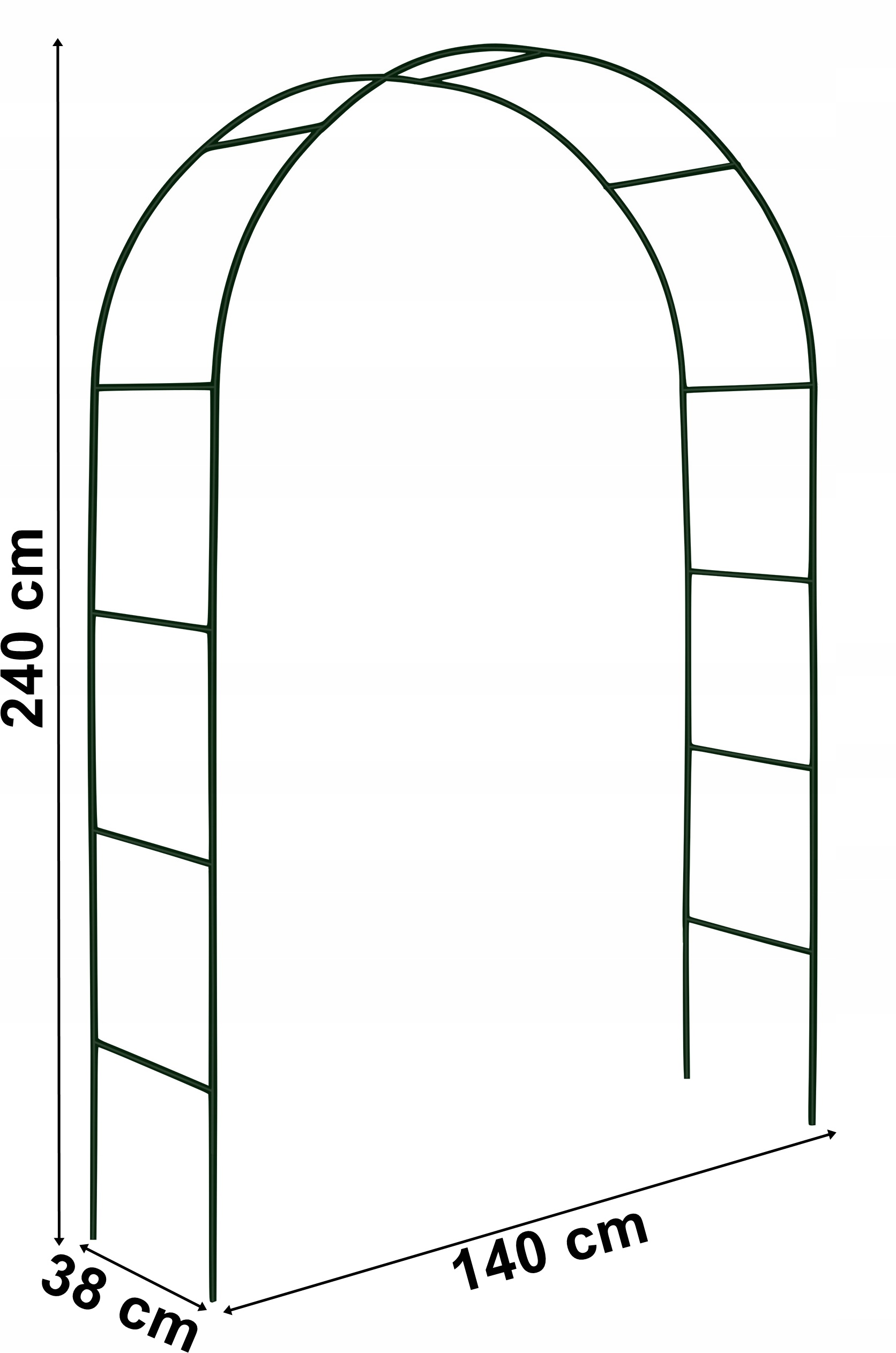 Metalinė sodo arka gėlėms DecorStar, 240cm