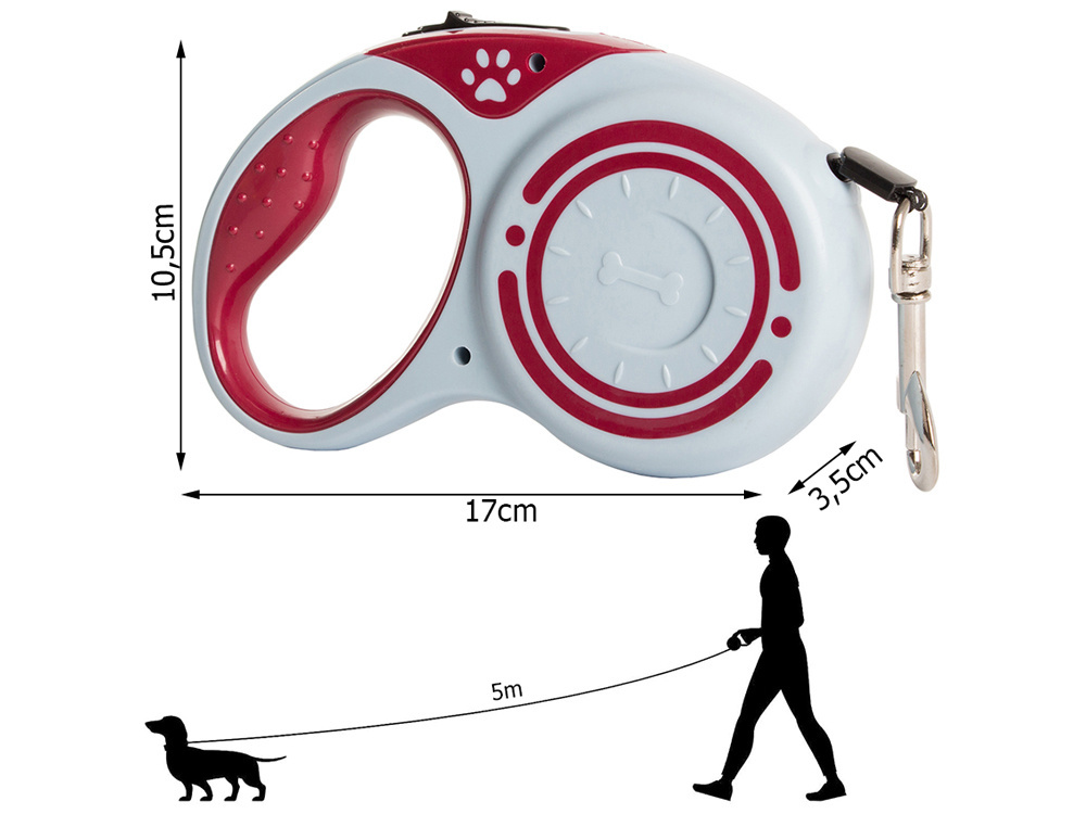 Automatinis pavadėlis šunims 5m 15kg